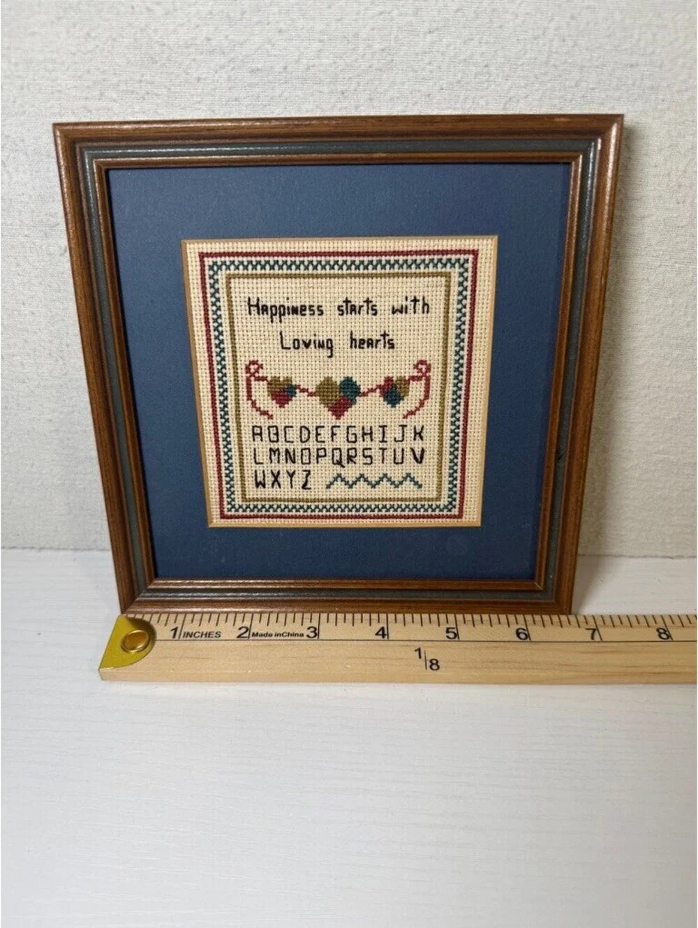 Framed Cross-Stitch Artwork 